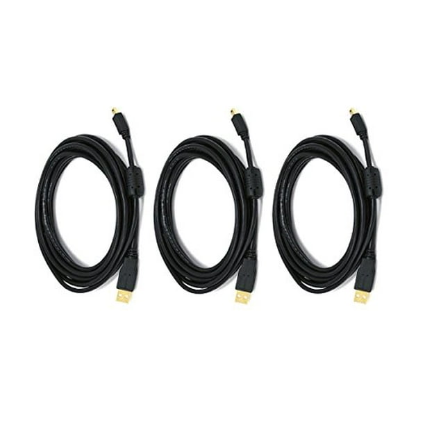 White 1.5 Feet Gold Plated eDragon 5 Pack USB 2.0 A Male to Mini-B 5pin Male 28/24AWG Cable with Ferrite Core White 1.5 Feet Gold Plated eDragon 5 Pack USB 2.0 A Male to Mini-B 5pin Male 28/24AWG Cable with Ferrite Core